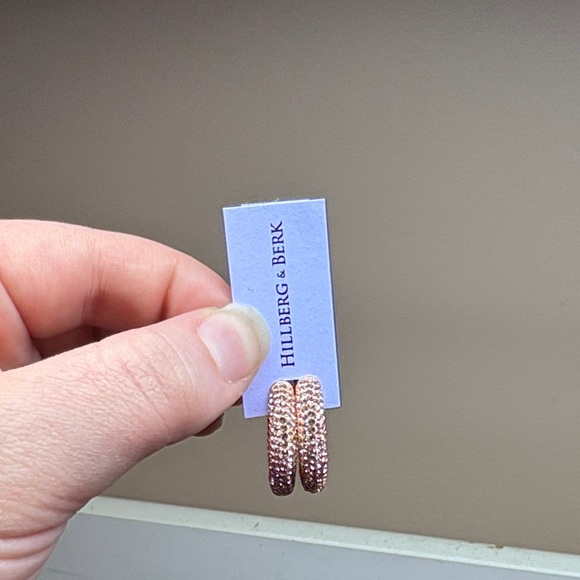 Hillberg & Berk Rose Gold Earrings (sold ppu) - Picture 3 of 7